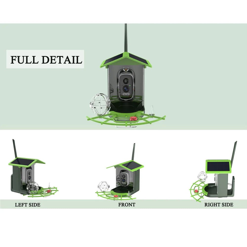 FeatherCam XM-A20S – 2K HD WiFi Bird Feeder Camera with Solar Power