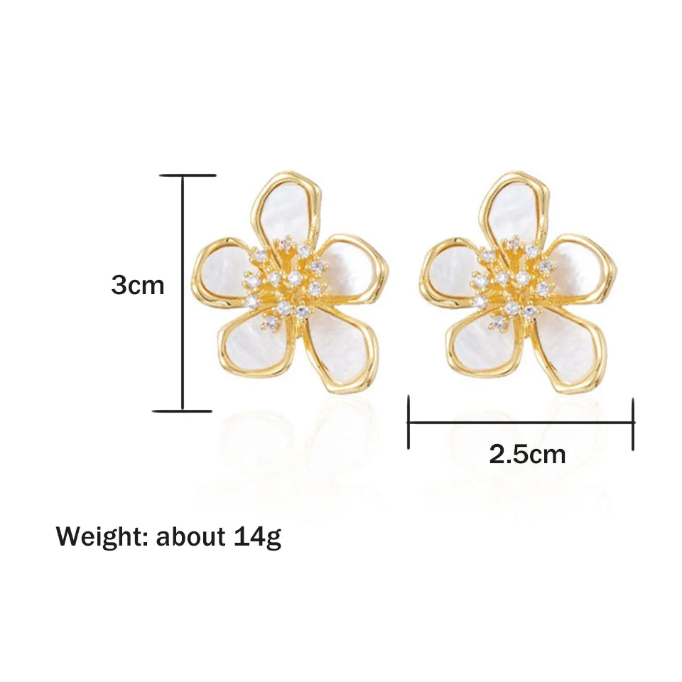 ZAKOL Temperament Flower Drop Earrings