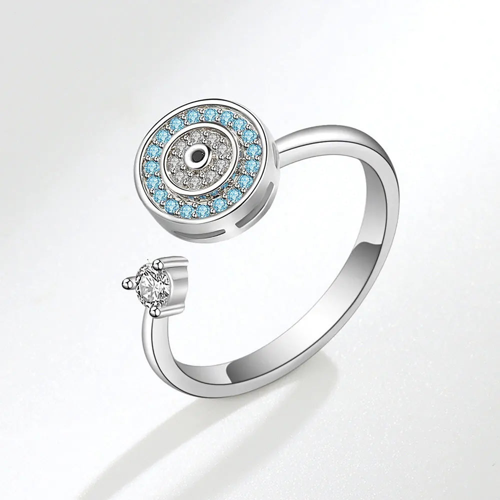 Crystal Spinner Anxiety Ring