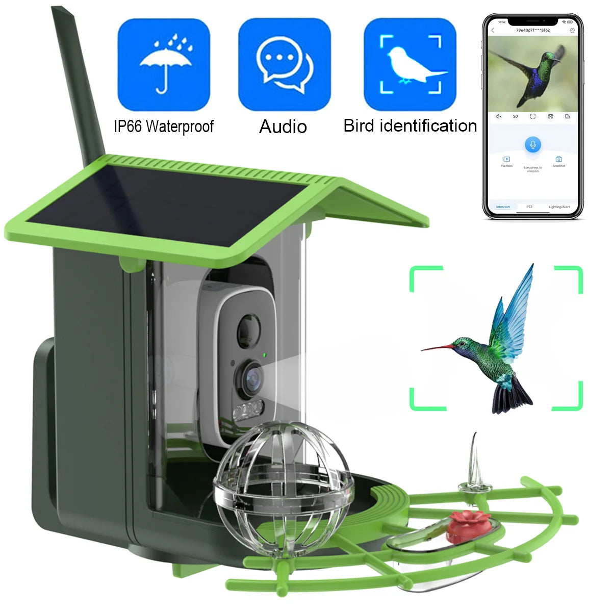 FeatherCam XM-A20S – 2K HD WiFi Bird Feeder Camera with Solar Power