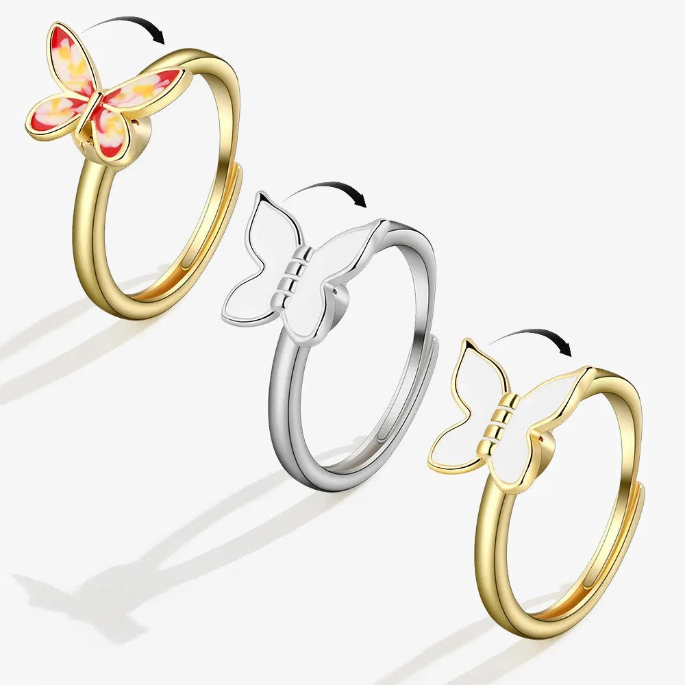 Crystal Spinner Anxiety Ring